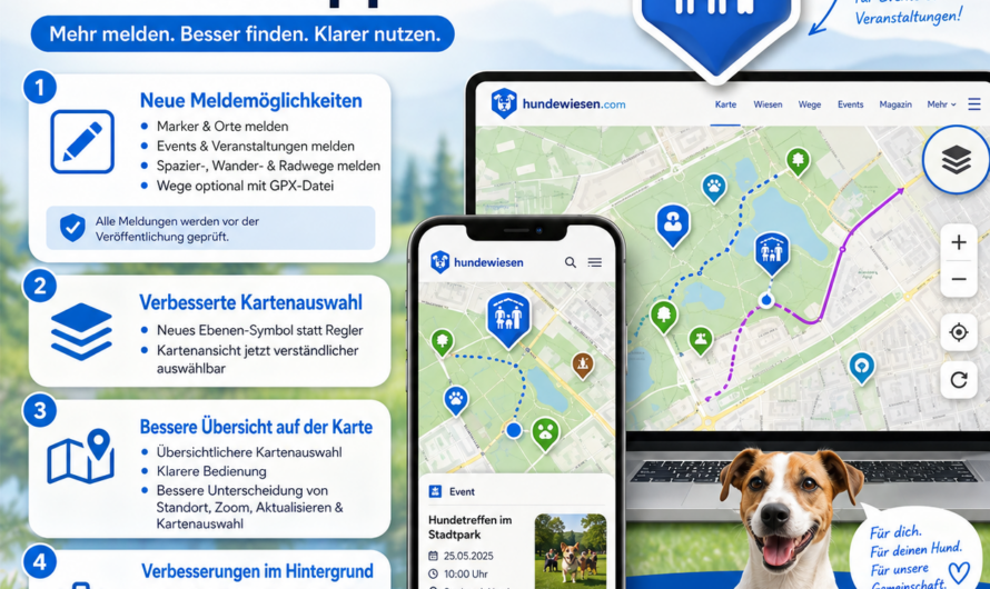 Neu bei hundewiesen.com & in der App!