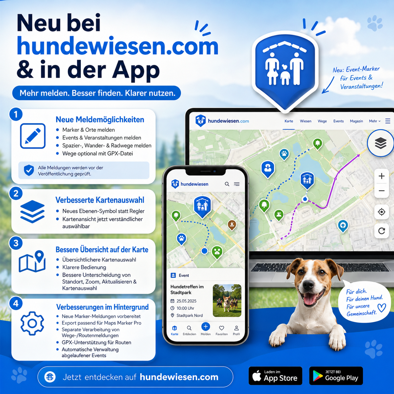 Neu bei hundewiesen.com & in der App!